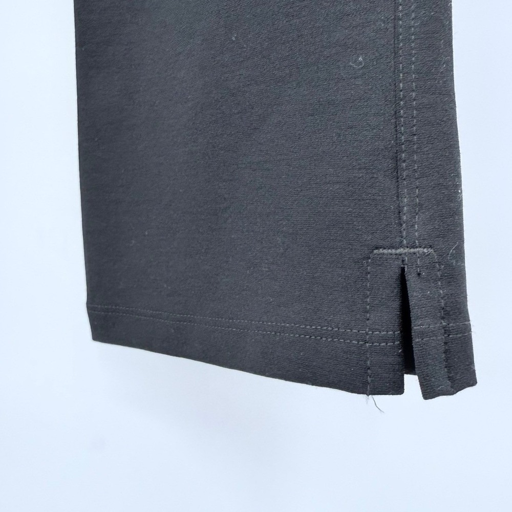 American Giant Womens Size 10 Ponte Kick Flare Pant Black Knit Slit Hem Minimal - Picture 10 of 13